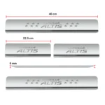 Ateen Door Sill/Foot step Stainless Steel Plates Set Of 4 For Toyota Corolla Altis