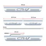 Car Door Foot Step Led Sill Plate Compatible for Honda CRV (Set of 4 pcs, Blue) - Image 2