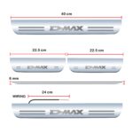 Car Door Foot Step Led Sill Plate Compatible for Isuzu D-MAX (Set of 4 pcs, Blue) - Image 2