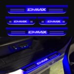 Car Door Foot Step Led Sill Plate Compatible for Isuzu D-MAX (Set of 4 pcs, Blue)