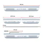 Car Door Foot Step Led Sill Plate Compatible for Suzuki Eeco (Set of 4 pcs, Blue) - Image 2