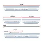 Car Door Foot Step Led Sill Plate Compatible for Ford Endeavour (Set of 4 pcs, Blue) - Image 2
