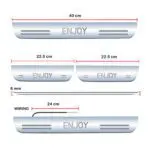 Car Door Foot Step Led Sill Plate Compatible for Chevrolet Enjoy  (Set of 4 pcs, Blue) - Image 2
