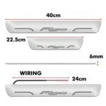 Car Door Foot Step Led Sill Plate Compatible for Ford Figo (Set of 4 pcs, Blue) - Image 2