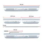 Car Door Foot Step Led Sill Plate Compatible for Ford Freestyle (Set of 4 pcs, Blue) - Image 2