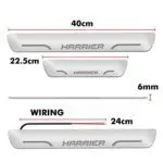 Car Door Foot Step Led Sill Plate Compatible for Tata Harrier  (Set of 4 pcs, Blue) - Image 3