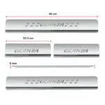 Ateen Door Sill/Foot step Stainless Steel Plates Set Of 4 For Toyota Glanza