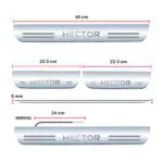 Car Door Foot Step Led Sill Plate Compatible for MG Hector (Set of 4 pcs, Blue) - Image 2