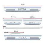 Car Door Foot Step Led Sill Plate Compatible for Tata Hexa  (Set of 4 pcs, Blue) - Image 3