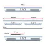 Car Door Foot Step Led Sill Plate Compatible for Hyundai i10 (Set of 4 pcs, Blue) - Image 2