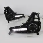 12v High Power Waterproof for LED Car Hyundai i10 2017-2020 DRL White Daytime Running Light Amber fog lamp - Image 2