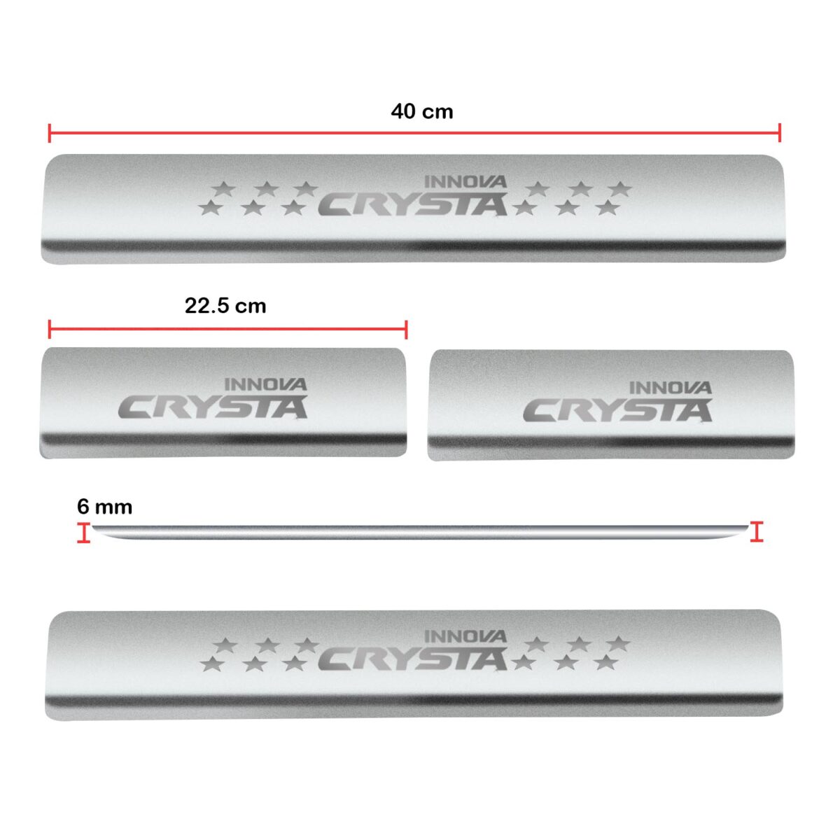 Innova Crysta Foot Step Orginal Toyota Innova Crysta Door Sill/Foot step Stainless Steel Plates