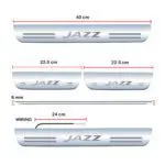 Car Door Foot Step Led Sill Plate Compatible for Honda Jazz (Set of 4 pcs, Blue) - Image 2