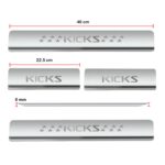 Ateen Door Sill/Foot step Stainless Steel Plates Set Of 4 For Nissan Kicks
