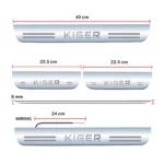 Car Door Foot Step Led Sill Plate Compatible for Renault Kiger (Set of 4 pcs, Blue) - Image 3