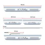 Car Door Foot Step Led Sill Plate Compatible for Mahindra KUV100 (Set of 4 pcs, Blue) - Image 2