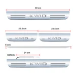 Car Door Foot Step Led Sill Plate Compatible for Renault Kwid (Set of 4 pcs, Blue) - Image 3