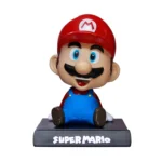 Mario Bobble Head Action Figure Mobile Holder for Car Dashboard