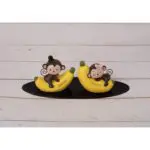 Cute Monkey & Banana Car Dashboard Toys Car Interior Decoration Idols Ornaments with Anti Slip pad Resin - Image 3