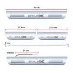 Car Door Foot Step Led Sill Plate Compatible for Isuzu MU-X (Set of 4 pcs, Blue) - Image 2