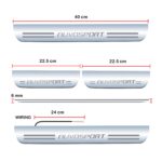 Car Door Foot Step Led Sill Plate Compatible for Mahindra NuvoSport (Set of 4 pcs, Blue) - Image 2