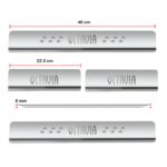 Ateen Door Sill/Foot step Stainless Steel Plates Set Of 4 For Skoda Octavia