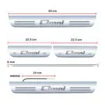 Car Door Foot Step Led Sill Plate Compatible for Suzuki Omni  (Set of 4 pcs, Blue) - Image 2