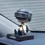 PUBG Boy Hero Bobble Head Action Figure Mobile Holder for Car Dashboard - Image 2