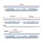 Car Door Foot Step Led Sill Plate Compatible for Renault Pulse (Set of 4 pcs, Blue) - Image 3