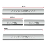 Ateen Door Sill/Foot step Stainless Steel Plates Set Of 4 For Skoda Rapid