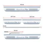 Car Door Foot Step Led Sill Plate Compatible for Hyundai Santa Fe (Set of 4 pcs, Blue) - Image 2