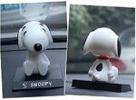Snoopy Bobble Head Action Figure Mobile Holder for Car Dashboard - Image 5