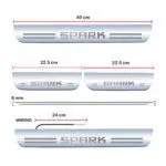 Car Door Foot Step Led Sill Plate Compatible for Chevrolet Spark  (Set of 4 pcs, Blue) - Image 2