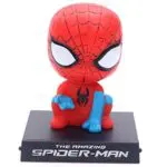 Action Figure Bobble Head Spider Man Car Dashboard Toy Idol for Car Dashboard  Decoration