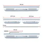 Car Door Foot Step Led Sill Plate Compatible for Kia Sportage (Set of 4 pcs, Blue) - Image 2
