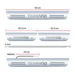 Car Door Foot Step Led Sill Plate Compatible for Nissan Terrano  (Set of 4 pcs, Blue) - Image 3