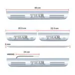 Car Door Foot Step Led Sill Plate Compatible for Mahindra Thar (Set of 4 pcs, Blue) - Image 2