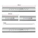 Ateen Door Sill/Foot step Stainless Steel Plates Set Of 4 For Volkswagen Tiguan