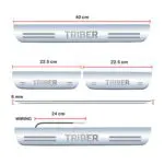 Car Door Foot Step Led Sill Plate Compatible for Renault Triber (Set of 4 pcs, Blue) - Image 3