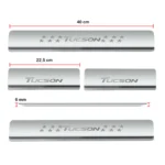 Ateen Door Sill/Foot step Stainless Steel Plates Set Of 4 For Hyundai Tucson