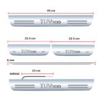 Car Door Foot Step Led Sill Plate Compatible for Mahindra TUV300 (Set of 4 pcs, Blue) - Image 2