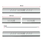 Ateen Door Sill/Foot step Stainless Steel Plates Set Of 4 For Hyundai Venue