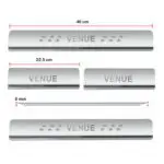 Ateen Door Sill/Foot step Stainless Steel Plates Set Of 4 For Hyundai Venue