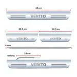 Car Door Foot Step Led Sill Plate Compatible for Mahindra Verito (Set of 4 pcs, Blue) - Image 2