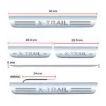 Car Door Foot Step Led Sill Plate Compatible for Nissan X-Trail  (Set of 4 pcs, Blue) - Image 3