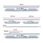 Car Door Foot Step Led Sill Plate Compatible for Mahindra XUV300 (Set of 4 pcs, Blue) - Image 2