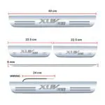 Car Door Foot Step Led Sill Plate Compatible for Mahindra XUV300 (Set of 4 pcs, Blue) - Image 2
