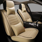 Best Car Seat Covers Premium Quality Enhance Comfort and Protection for Long-Lasting Comfort Pu Leatherette Material For Every Vehicle (Beige and Black)