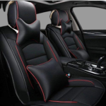 Best Car Seat Covers Premium Quality Enhance Comfort and Protection for Long-Lasting Comfort Pu Leatherette Material For Every Vehicle (Black AND Red)