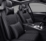 Best Car Seat Covers Premium Quality Enhance Comfort and Protection for Long-Lasting Comfort Pu Leatherette Material For Every Vehicle (Black And Silver)